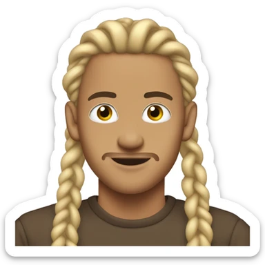 lightskin guy with blonde braids blowngsmoke  sticker