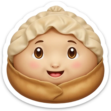 Dumpling with love face sticker