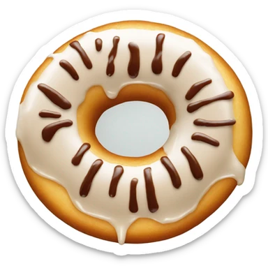 Caramel drizzle white donut sticker