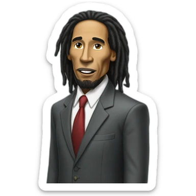 Bob marley as a Wall Street CEO sticker