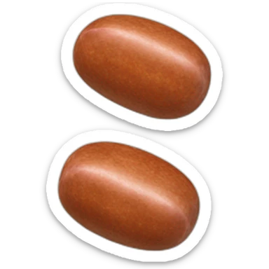 2 balls of meal with sausage between sticker