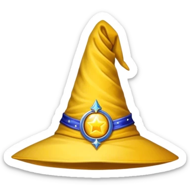yellow wizard hat sticker