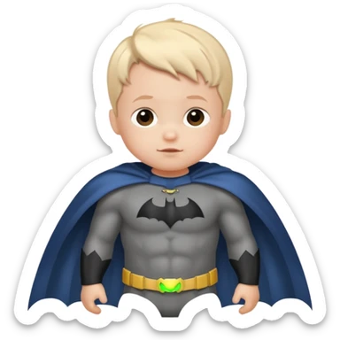 A toddler Batman in capes sticker