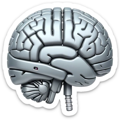 A human-brain interface where thoughts turn into digital code sticker