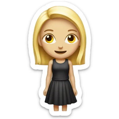 Blonde girl standing, but she’s a devil sticker
