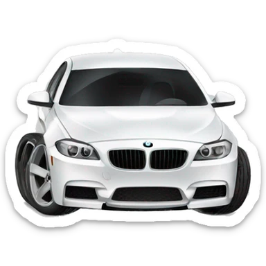 white bmw f10 sticker