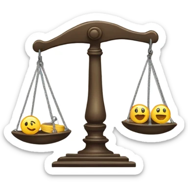 A scale that represents work and productivity  sticker