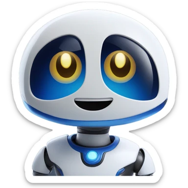 Astro bot with a smile sticker