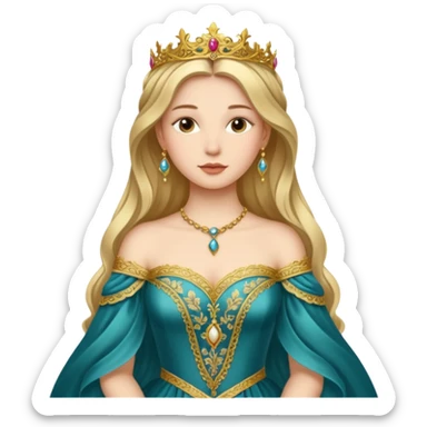 Renaissance princess with full dress sticker