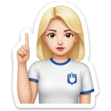 winc club member giving middle finger  sticker