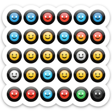 Play buttons black sticker