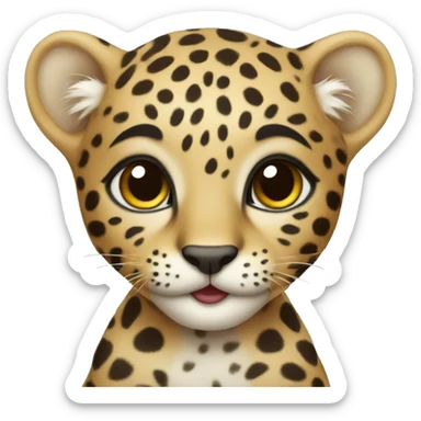 baby leopard  sticker