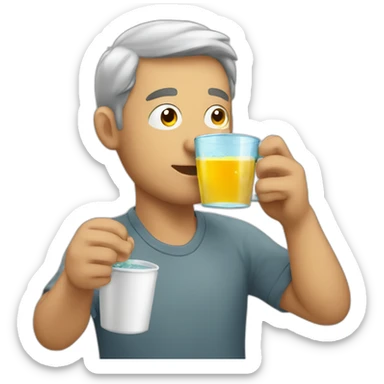 Man drinking argentinian infusion sticker