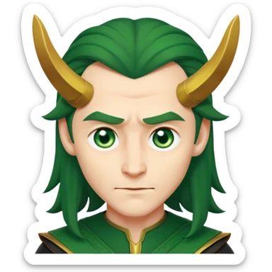 loki with a mischievous look  sticker