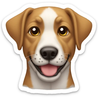 Un perro con su dueño sticker