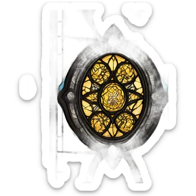 black stained glass window sticker