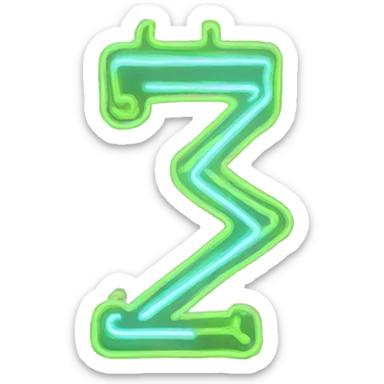neon number 17 sticker