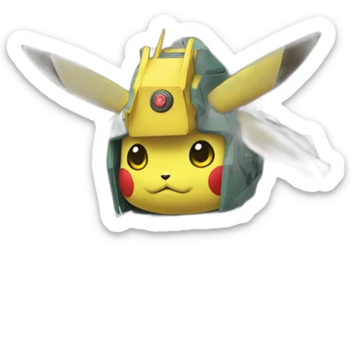 pikachu gundam sticker
