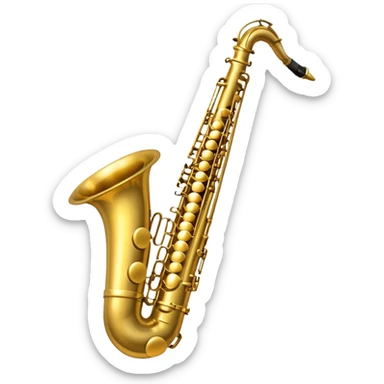 An emoji of a baritone saxophone sticker