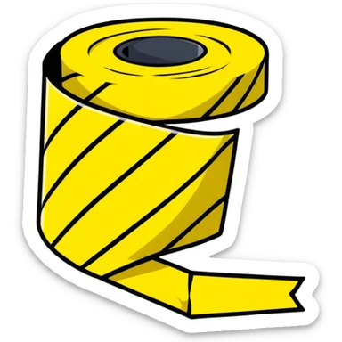 caution tape roll sticker