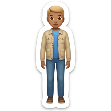 marcher mains dans les poches sticker