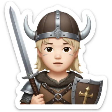 BTS Jimin with viking helmet and sword sticker