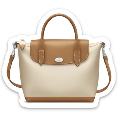 beige longchamp bag sticker