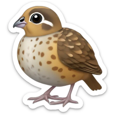 two button quail sticker