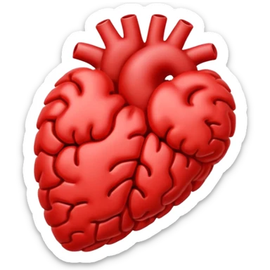 Brain and heart sticker