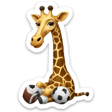 Giraffe with football pads  sticker
