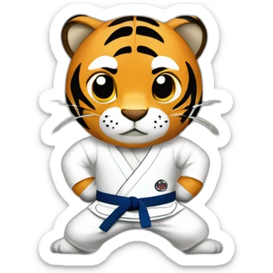 Jiu-jitsu Fighter Tiger sticker