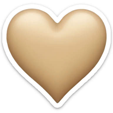 Beige heart sticker