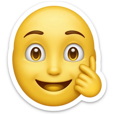 iphone yellow emoji telling a secret  sticker