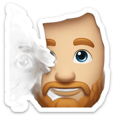 family;-red-haired-dad-beard,-light-brown-haired-mom, red-rabbit-blue-eyes sticker