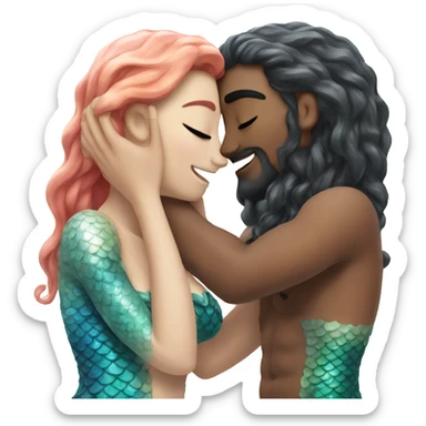 two mermaids in love sticker