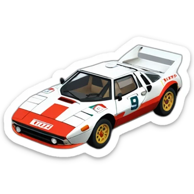 Lancia stratos rally car sticker