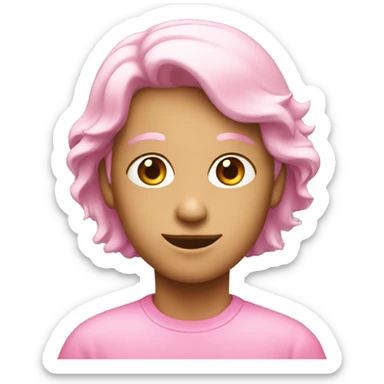 The work pink in a rectangle sticker