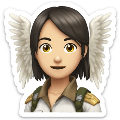 snk wings of liberty on girl sticker