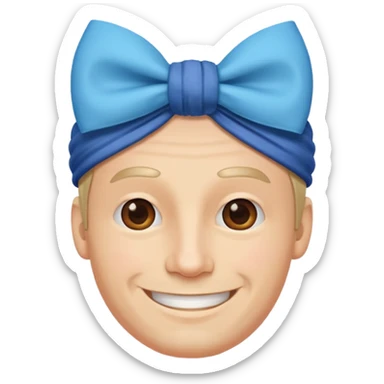 adult man with head bow  sticker