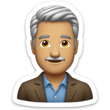 Hombre moreno pelo corto 55 años sticker