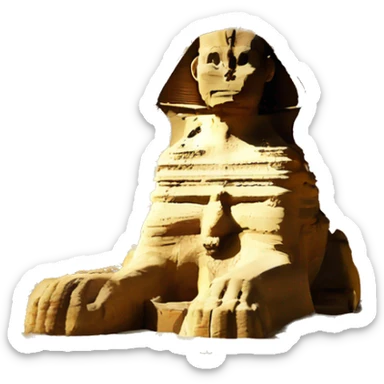 egypt pyramid and sphinx sticker