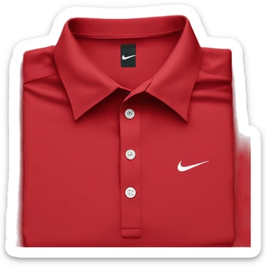 Tiger Woods solid red Nike shirt sticker