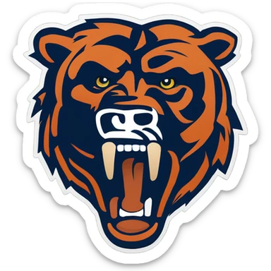 Chicago bears crushing Green Bay packer logo sticker