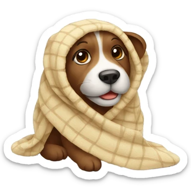 animal -wrapped-in-a-blanket sticker