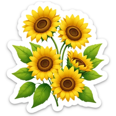Flower Bouquets, Sunflower
 sticker