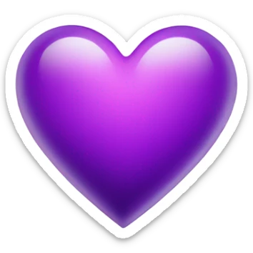 Heart purple light sticker