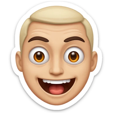 Mad and happy insane sticker