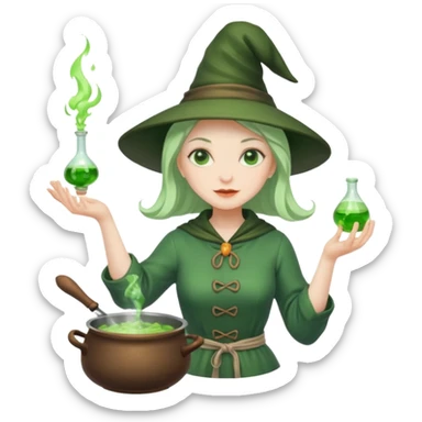 Mis enojos green witch cooking potion sticker