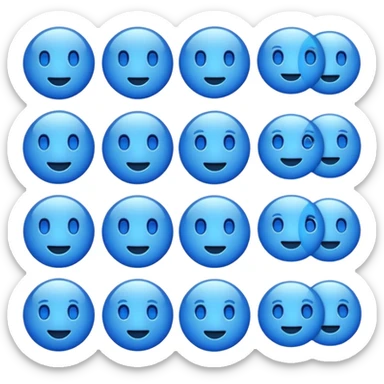 Emojis azuis sticker
