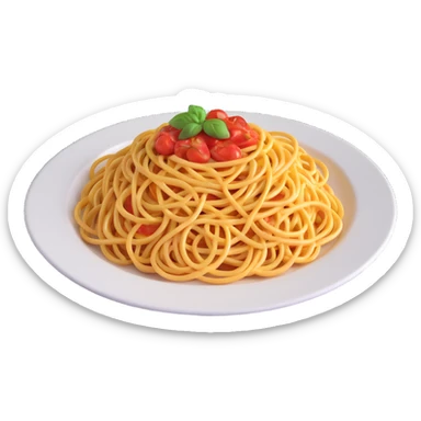 a plate of spaghetti sticker